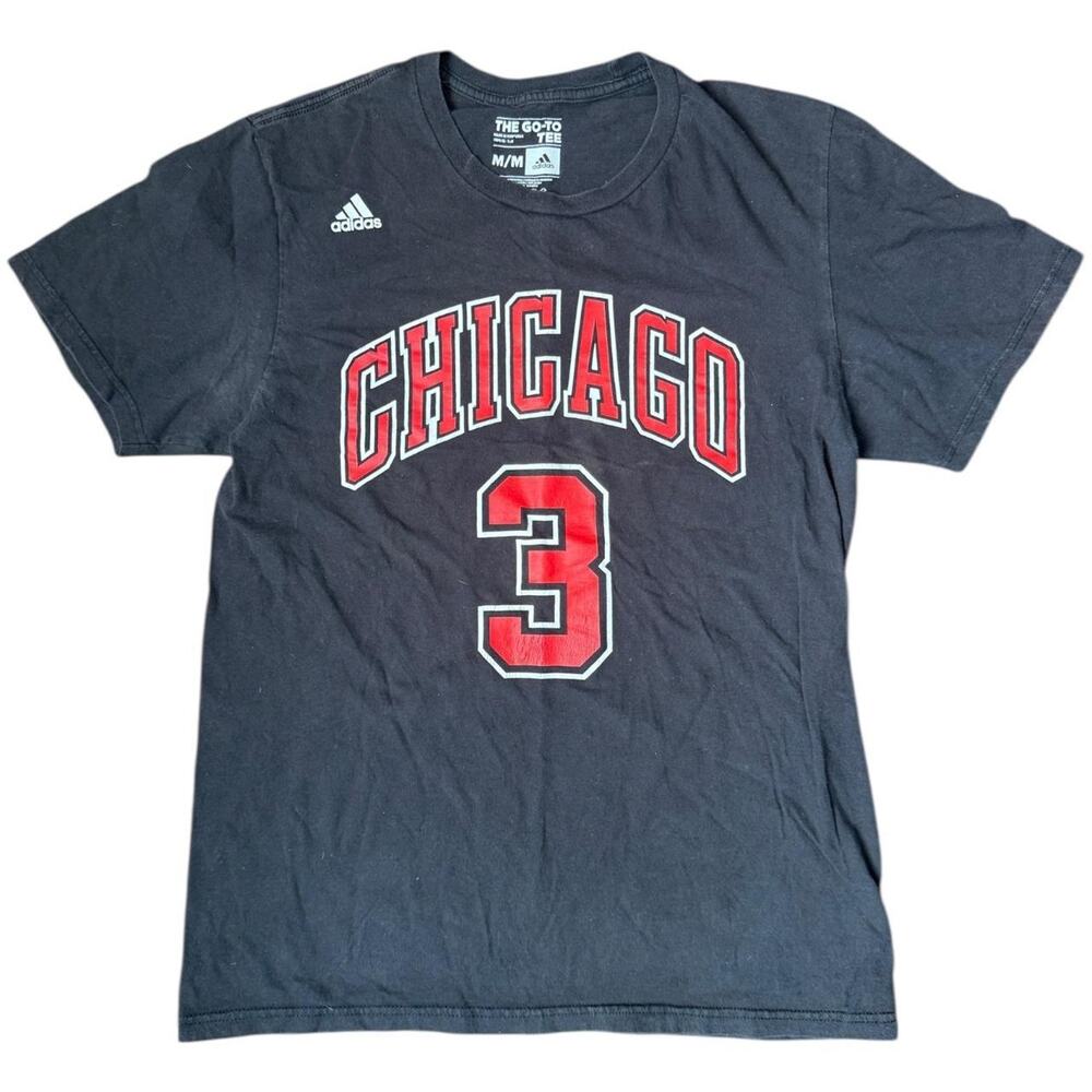 Chicago Bulls Derrick Wade black Adidas tee Size M